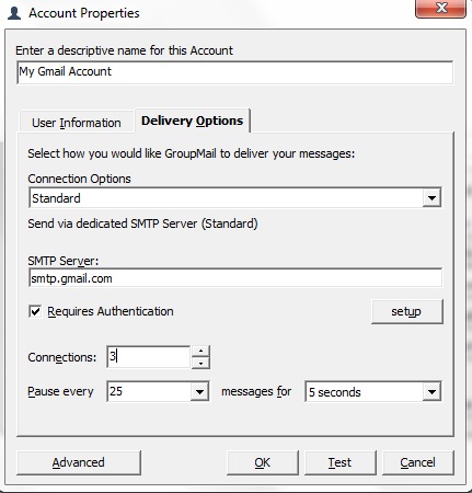 what is smtp server address for gmail