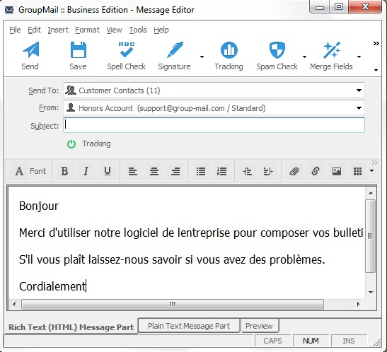 How To Say Email Message In French