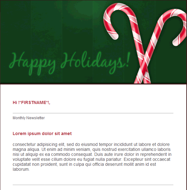 Christmas Email Templates included with GroupMail Free group email