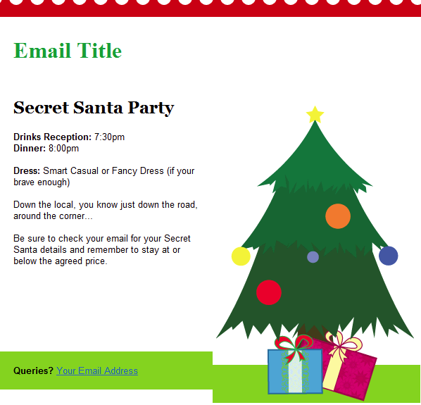 christmas email template outlook free