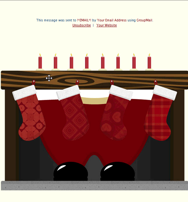 Christmas Email Template with Santa - Free group email and mass email newsletter software