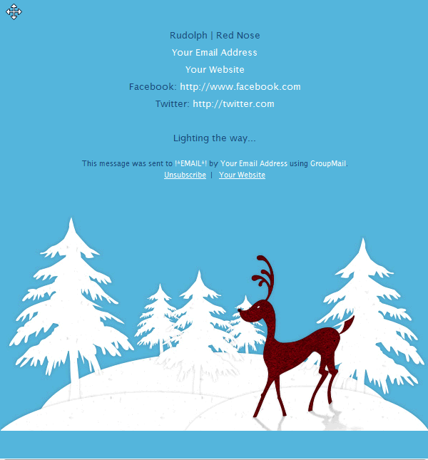 Christmas Email Templates included with GroupMail Free group email