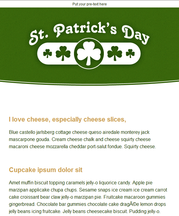 how to send a st patricks day email