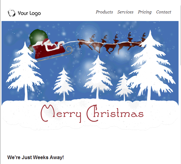 Christmas Email Templates included with GroupMail