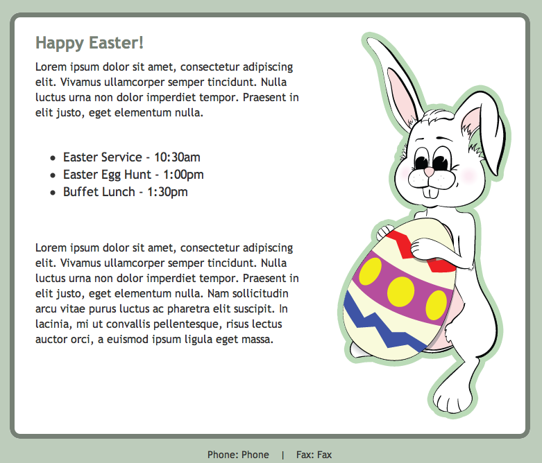 Email Newsletter Templates for Easter Free group email and mass email